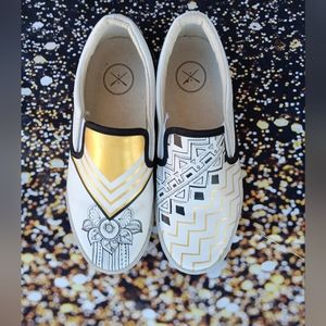 Inkkas boho chic henna tattoo slip on size 9
